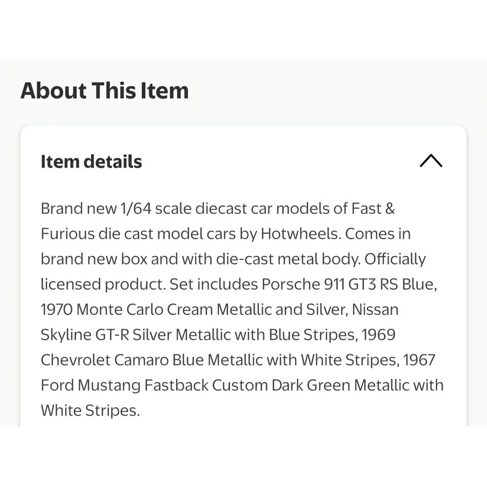 Hot Wheels-Fast And Furious -Paul Walker/Brian O'Conner -Diecast Cars Collection